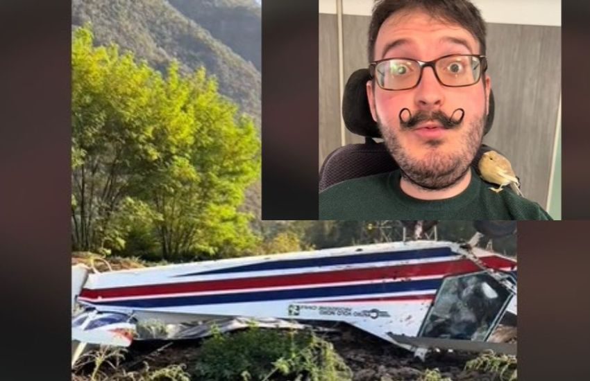 Aereo precipita in un campo: il pilota lascia lì il rottame e se ne va [VIDEO]