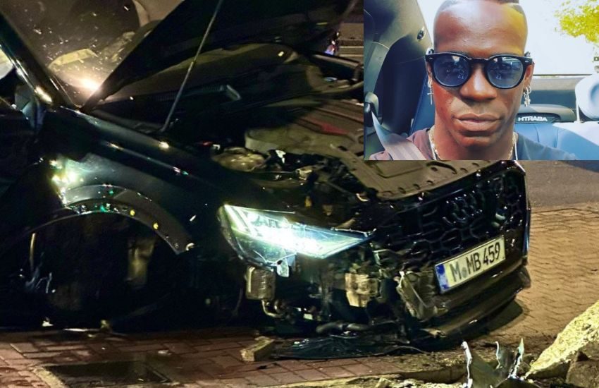 Brescia: Balotelli distrugge l’auto ma esce illeso, sottoposto ad alcol test
