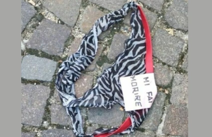 Arpino: messaggi sulla biancheria intima lasciata in strada, “mi fai impazzire”