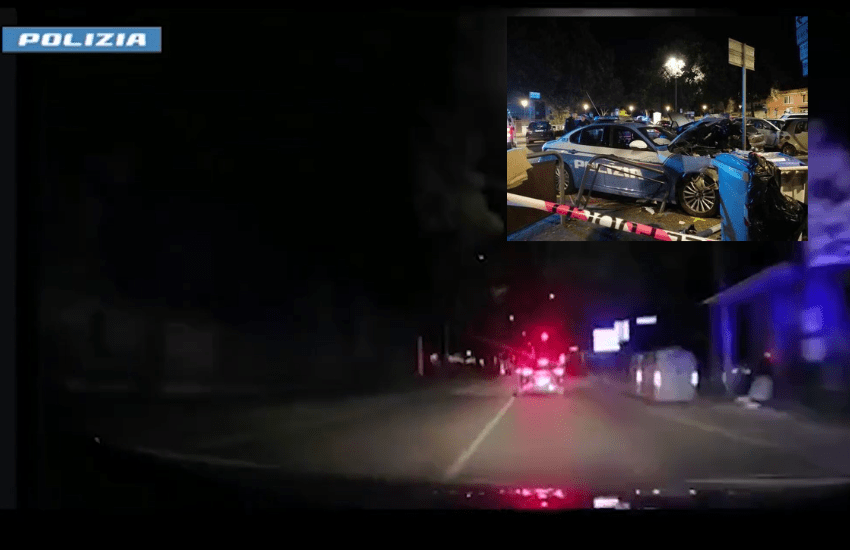 Pesaro: la folle corsa per sfuggire alla polizia (VIDEO)