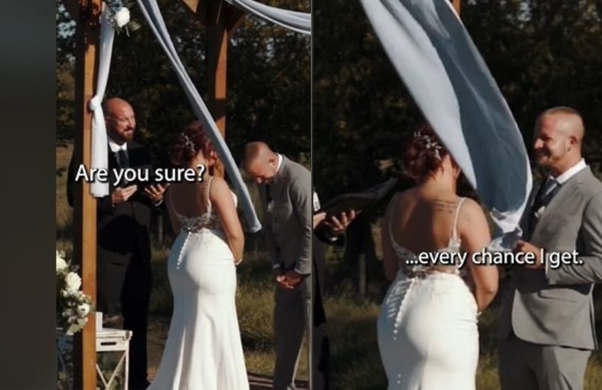 Cala il gelo al matrimonio dopo le dichiarazioni choc dello sposo: “Prometto di…” [VIDEO]