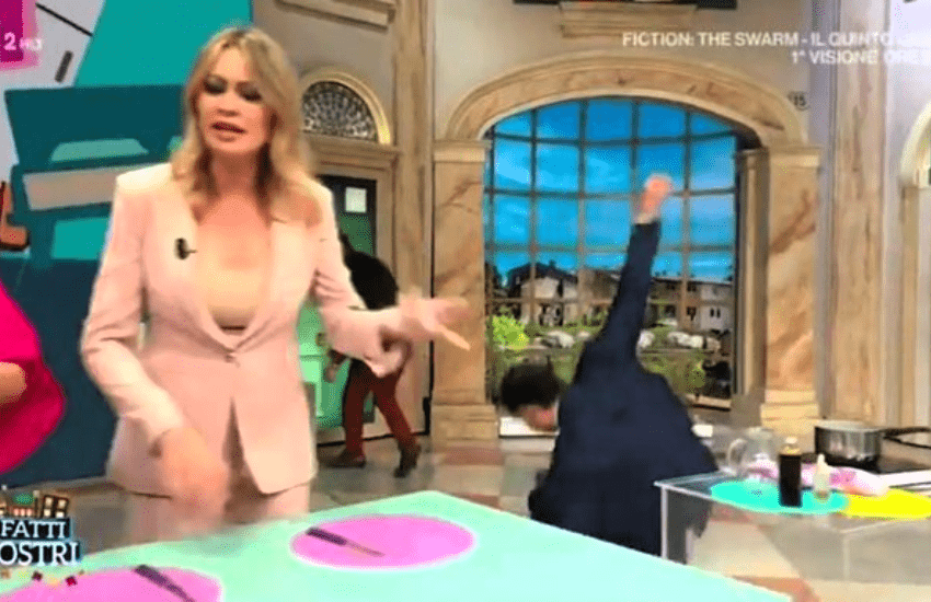 Timperi scivola in diretta: “Ho dato una botta…” (VIDEO)