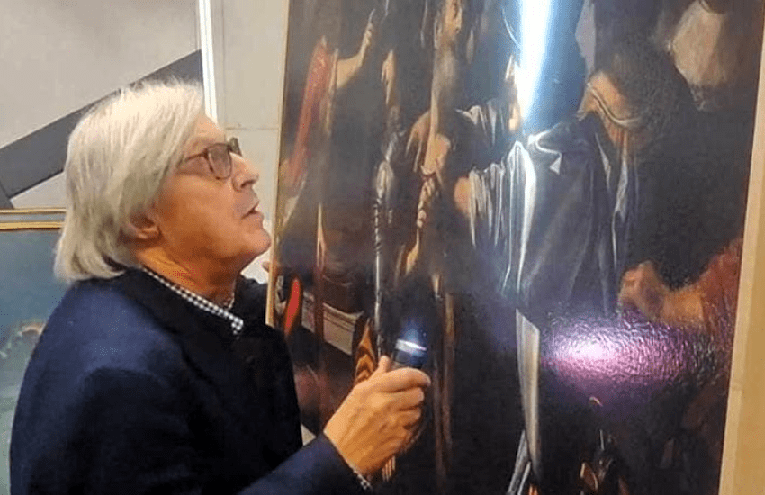 Sgarbi: i carabinieri perquisiscono le sue case e sequestrano il dipinto di Manenti