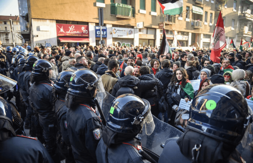 Milano, corteo pro Palestina nonostante i divieti: tensioni con le forze dell’ordine (VIDEO)