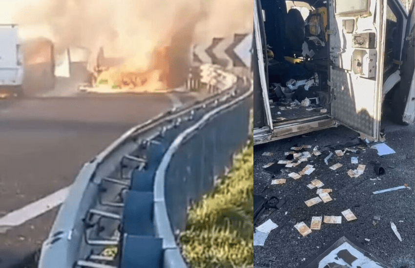 Portavalori assaltato sulla strada statale: ferite quattro guardie giurate (VIDEO)