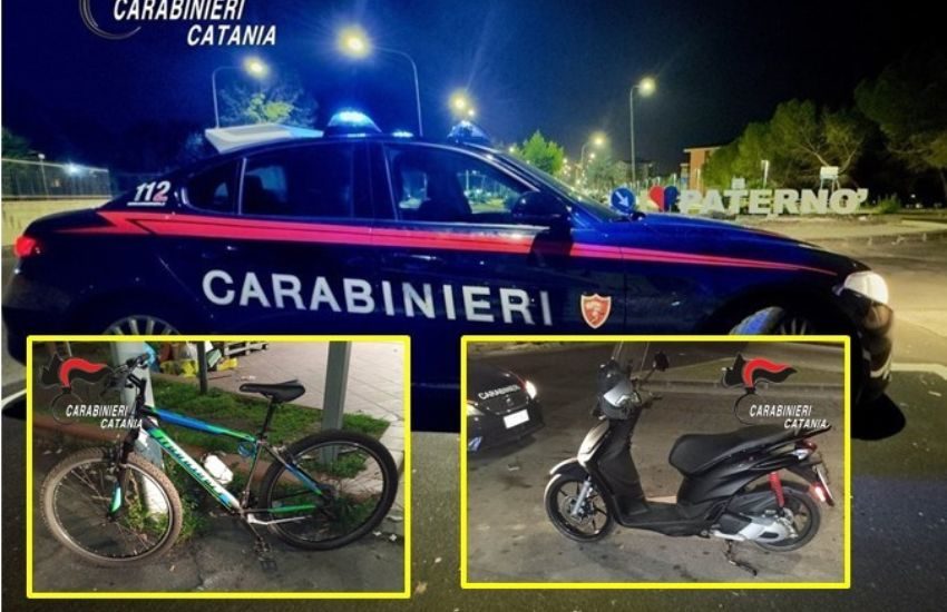 Paternò, ruba uno scooter ed una bici da un garage: arrestato 19enne