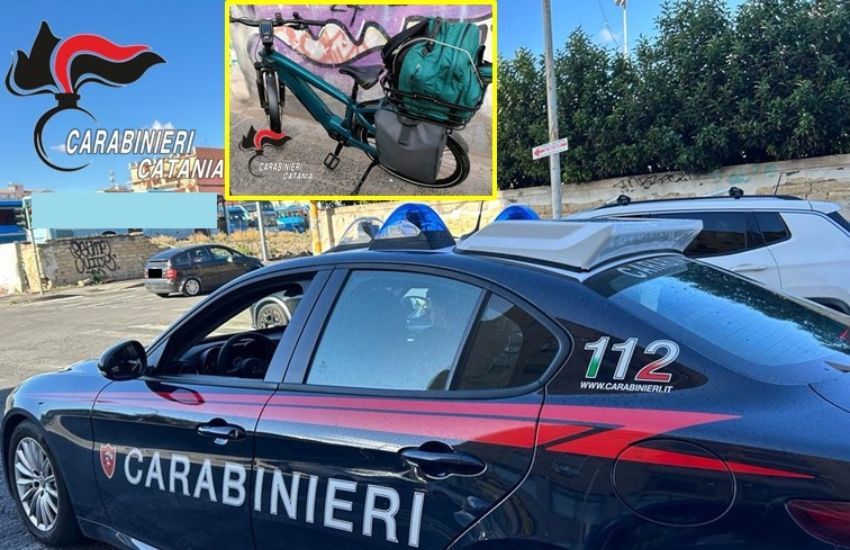 Catania, carabinieri ritrovano la bicicletta rubata ad una signora che era andata a fare yoga alla villa Bellini