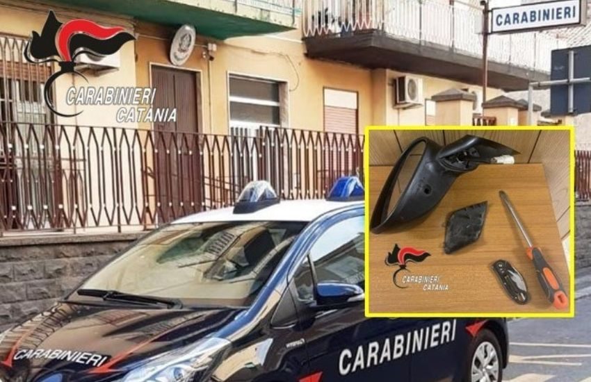 San Cristoforo, ricambista “fai da te”: arrestato dai Carabinieri mentre “alleggeriva” una Smart