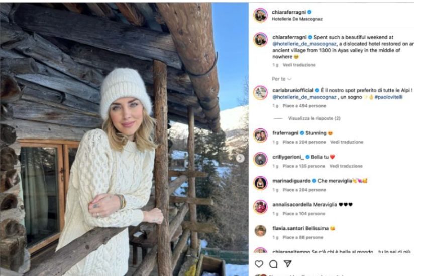 L’ultima gaffe della Ferragni: promuove un hotel e lo affonda. “Abbiamo dovuto rimuovere il post”