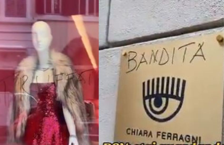 Ferragni: vandalizzato il negozio di Roma, sulle vetrine le scritte “bandita” e “truffatrice”