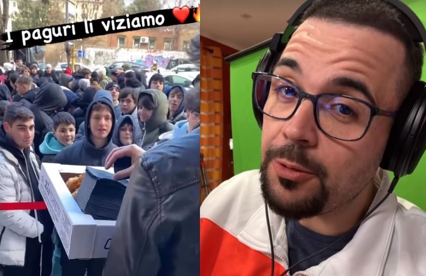 Fanno 500km per l’hamburger gratis di Cicciogamer ma l’hamburger non c’è