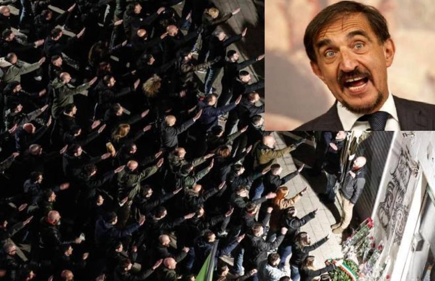 Polemiche furiose alla commemorazione della strage di Acca Larentia, La Russa si defila: “Fdi non c’entra, ma il saluto romano è davvero reato?”
