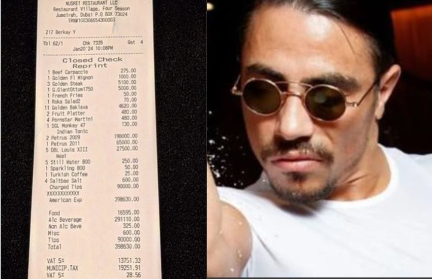 In 4 pagano un conto da 100.000 euro al ristorante di Salt Bae, monta l’indignazione sui social: “Avresti potuto sfamare tutta la striscia di Gaza”