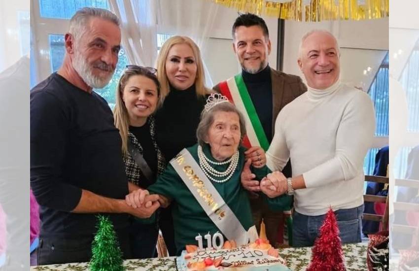 Festa in provincia di Latina per il 110 anni di nonna Vita Italia Diliberto