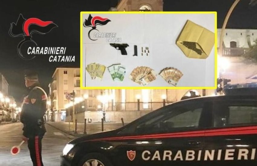 Giarre, a casa aveva droga ed una pistola carica: arrestato 38enne