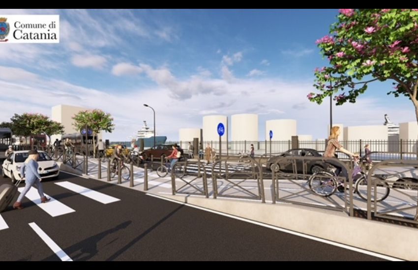 Catania, da lunedì iniziano i lavori di riqualificazione di via Colombo e Tempio con nuova pista ciclabile   