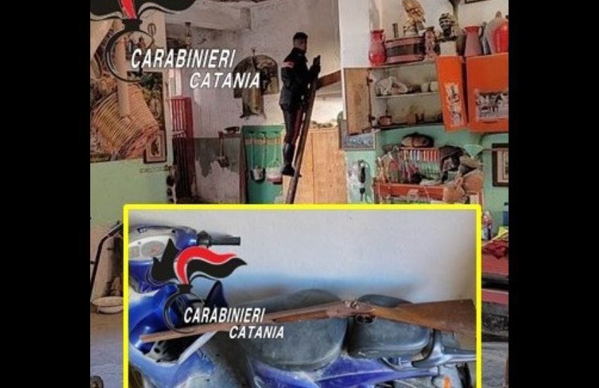 San Cristoforo, armi e droga in garage, denunciato un 23enne