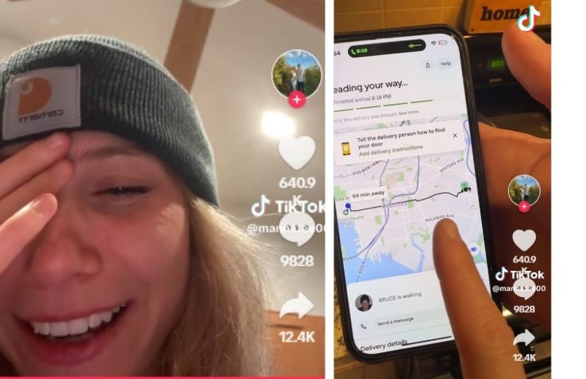85 minuti di cammino a piedi per consegnare il cibo, la coppia vuole cancellare l’ordine ma non può farlo: ecco perché [VIDEO]