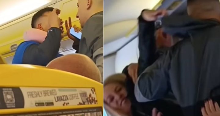 Scoppia il caos sul volo Ryanair: urla, schiaffi e minacce tra i passeggeri [VIDEO]
