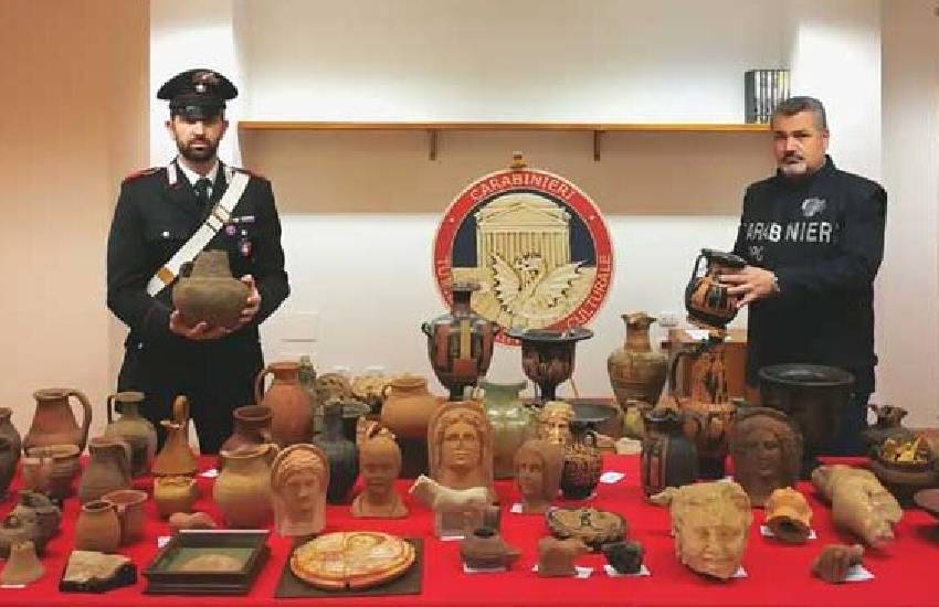 Recuperati dai carabinieri reperti archeologici rubati dai nazisti in provincia di Latina