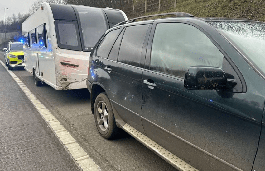 Undicenne arrestato alla guida di una Bmw X5 mentre trainava una roulotte rubata