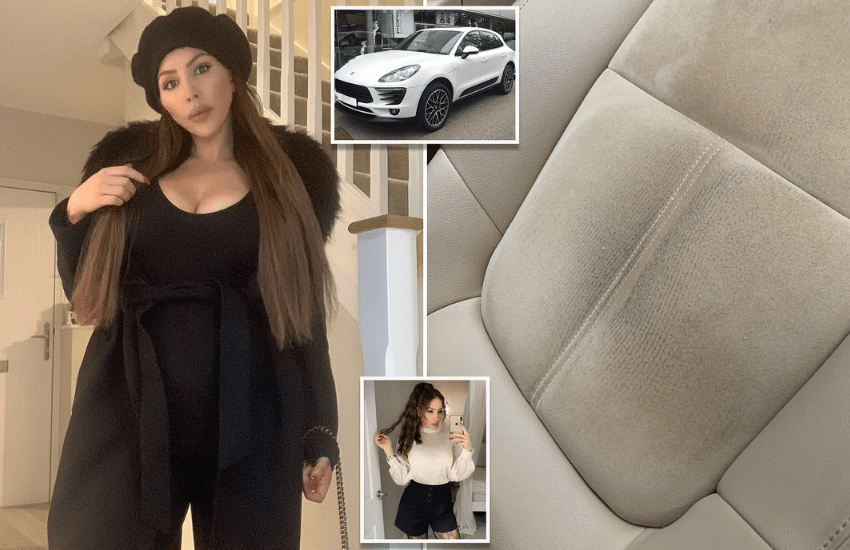 Indossa una tuta da 20 euro e rovina gli interni della sua Porsche: la furia della modella