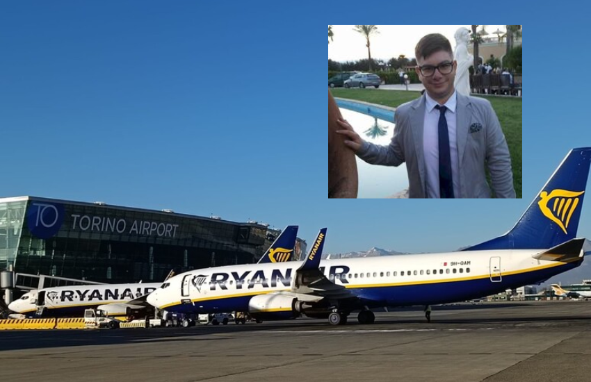 Torino, tragedia sul volo Ryanair: 33enne muore con accanto la moglie incinta del primo figlio
