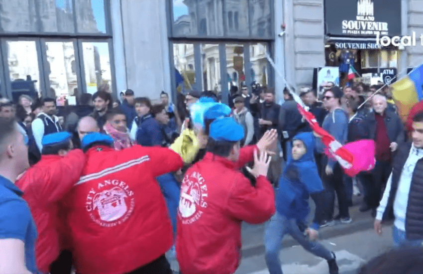 Milano, calci, pugni, sputi e bastonate alla manifestazione per il 25 aprile: arrestato 19enne filo palestinese (VIDEO)