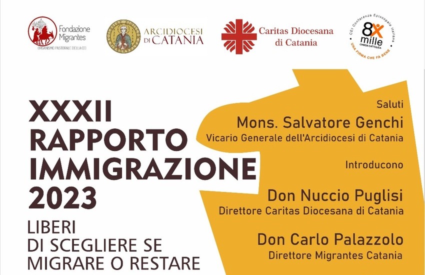 Catania, sabato 20 aprile, la Caritas presenta il ‘XXXII Rapporto immigrazione 2023’