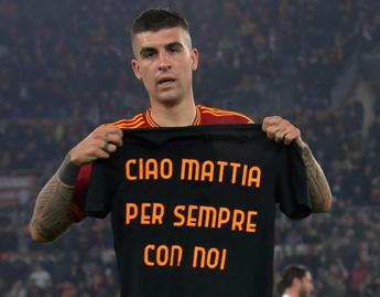 Roma Milan, gol di Mancini: la dedica per Mattia Giani