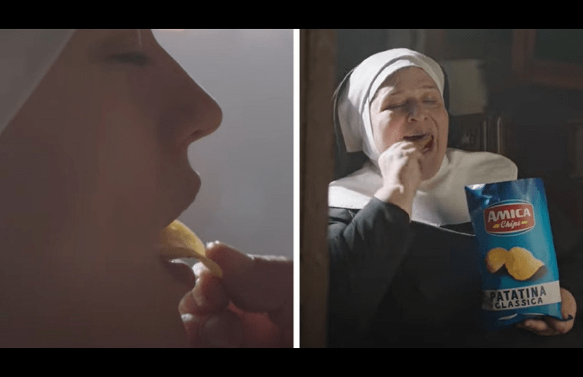 Lo spot delle patatine Amica Chips che fa infuriare: “Questa è blasfemia!” [VIDEO]