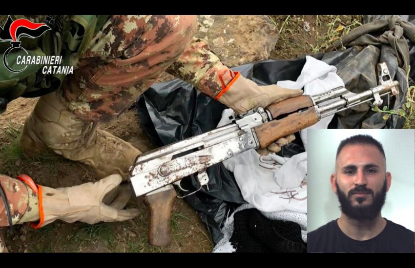 Biancavilla, durante una rissa spara con un kalashnikov AK-47, arrestato 24enne