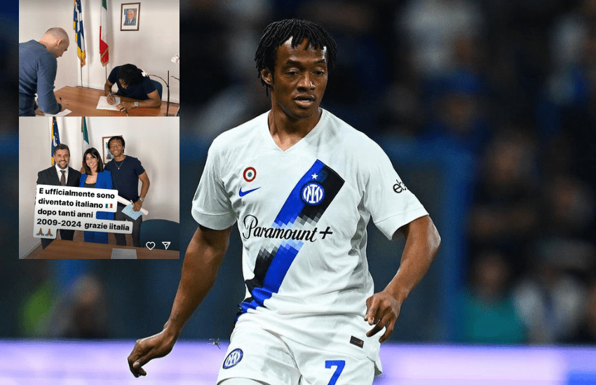 Cuadrado, “Sono diventato italiano. Grazie iitalia”: la gioia e il refuso…