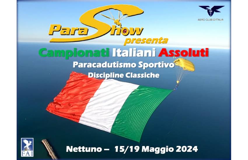 A Nettuno i Campionati Italiani Assoluti di Paracadutismo sportivo