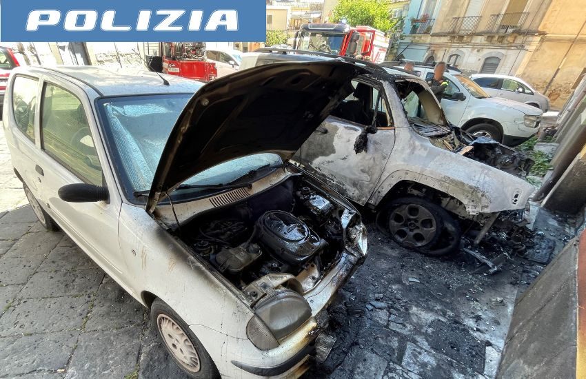 Adrano, avevano incendiato due auto in sosta, individuati e denunciati i responsabili