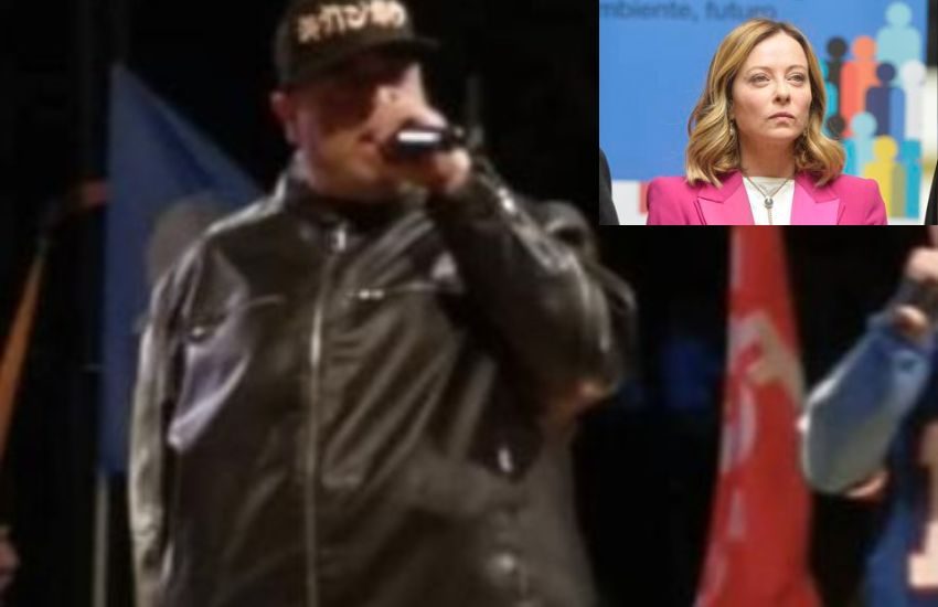 Insulto choc del rapper a Giorgia Meloni: “Riviviamo il fascismo grazie a quella b…”