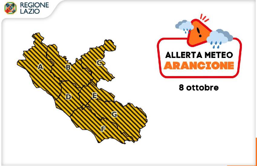 La regione lancia l’allarme per il meteo di domani: allerta arancione per violenti acquazzoni