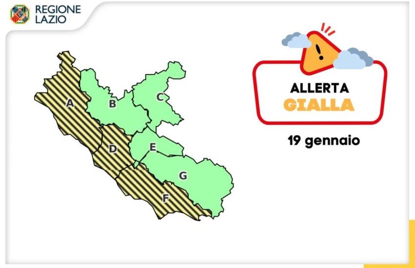 Domenica all’insegna del maltempo: diramata l’Allerta Meteo Gialla sulle province di Roma e Latina