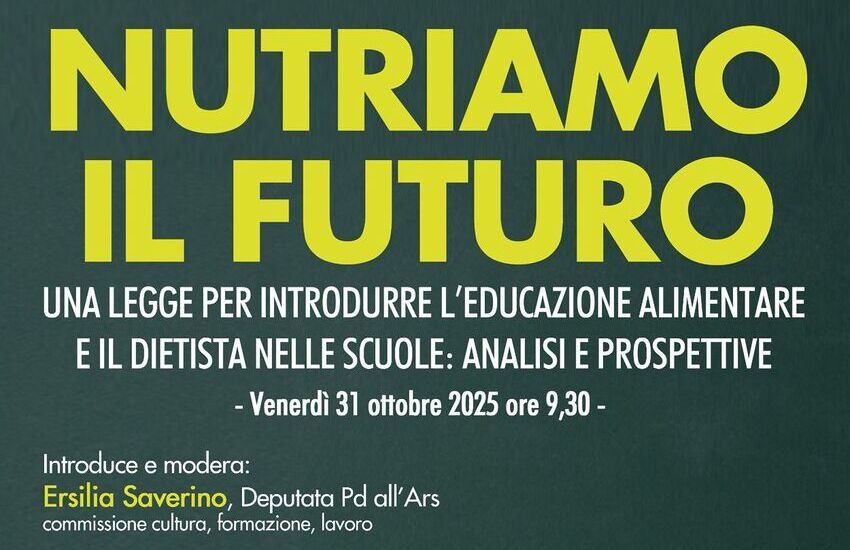 Catania, ‘Nutriamo il futuro’: educazione alimentare e dietista nelle scuole siciliane