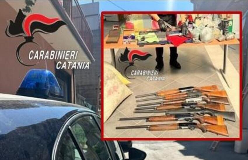 Scordia, scoperta una “santabarbara” in casa, 57enne denunciato