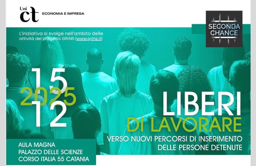 Catania, il 15 dicembre al Palazzo delle Scienze si approfondisce la realtà carceraria del Mezzogiorno