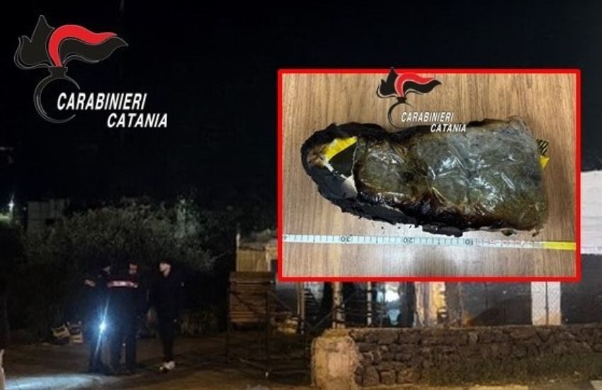 Incendio in un negozio a San Giovanni Galermo: scoperti 480 grammi di marijuana