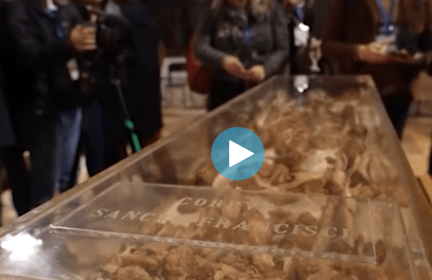 Assisi, per la prima volta esposte al pubblico le reliquie di San Francesco