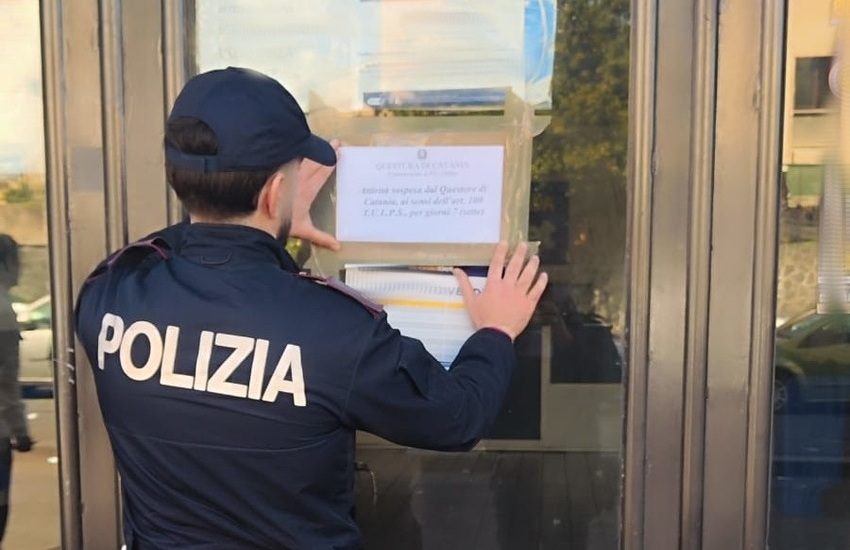 Librino, sospesa per 7 giorni l’attività di un centro scommesse: troppi pregiudicati tra i clienti