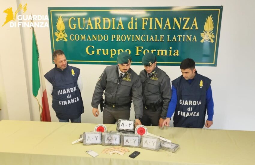 Incredibile sequestro in provincia Latina: 17,5 chili di cocaina pura. L’operazione della Guardia di Finanza