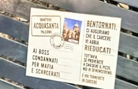 Palermo, nuove ‘cartoline’ anonime contro i boss mafiosi sacarcerati