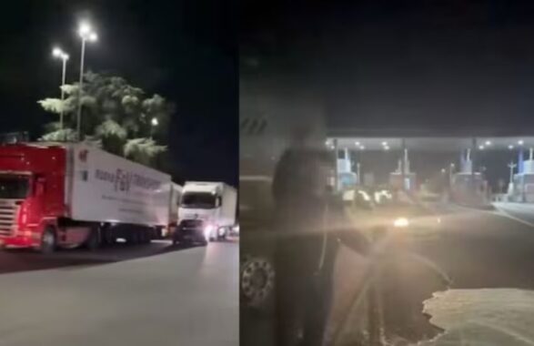 Campania, protesta dei Tir contro il caro carburante: bloccato il casello di Nola, latte versato sull’A30
